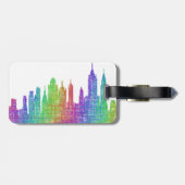 Étiquette À Bagage Horizon de New York (Dos horizontal)