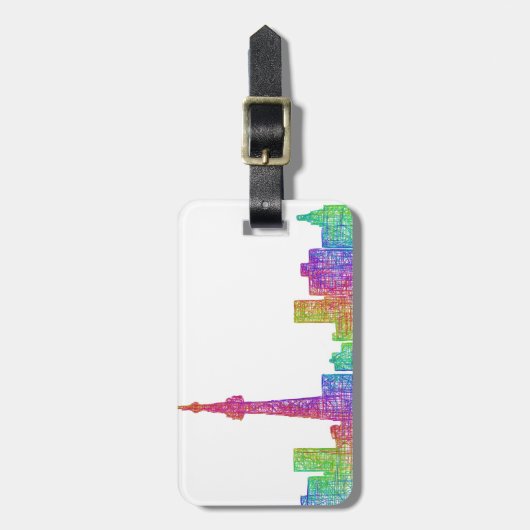 Étiquette À Bagage Horizon de Toronto (Devant Vertical)