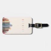 Étiquette À Bagage Horizon de ville de Detroit, Michigan | (Devant horizontal)