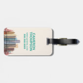 Étiquette À Bagage Horizon de ville de Detroit, Michigan | (Dos horizontal)