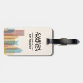 Étiquette À Bagage Horizon de ville de Pittsburgh, Pennsylvanie | (Dos horizontal)