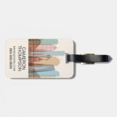 Étiquette À Bagage Horizon de ville d'Istanbul, Turquie | (Dos horizontal)