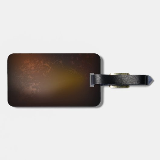 Étiquette À Bagage Horloge Steampunk avec des engrenages anciens (Dos horizontal)