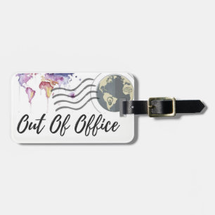 Étiquette À Bagage Hors de l'étiquette de bagage de bureau