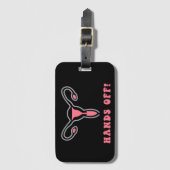 Étiquette À Bagage Hors Mains Uterus Pro-Choice (Devant Vertical)