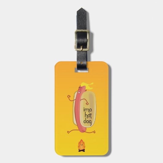 Étiquette À Bagage Hot Dog Oe Devil (Devant Vertical)