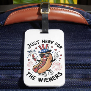 Étiquette À Bagage Hot-dogs du 4 juillet USA drapeau américain Patrio