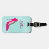 Étiquette À Bagage Hot rose Stiletto High Heel Chaussure Chic (Devant horizontal)