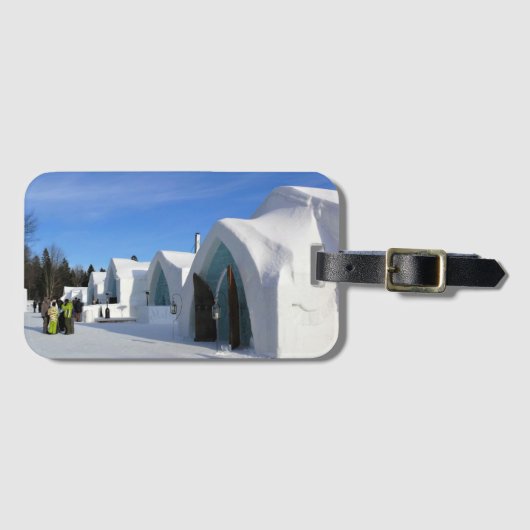 Étiquette À Bagage Hôtel de Glace, Québec, Canada (Devant Horizontal)