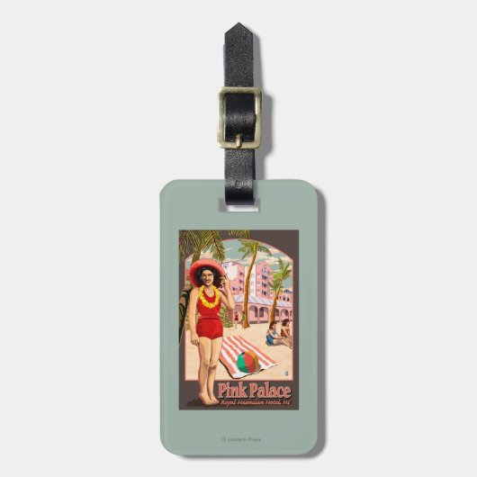 Étiquette À Bagage Hôtel hawaïen royal en Hawaï (Devant Vertical)