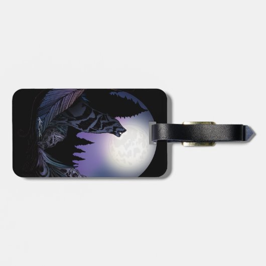 Étiquette À Bagage Howling Wolf  (Dos horizontal)