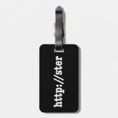 Étiquette À Bagage http://ster / code html (Dos Vertical)