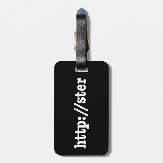 Étiquette À Bagage http://ster / code html (Dos Vertical)