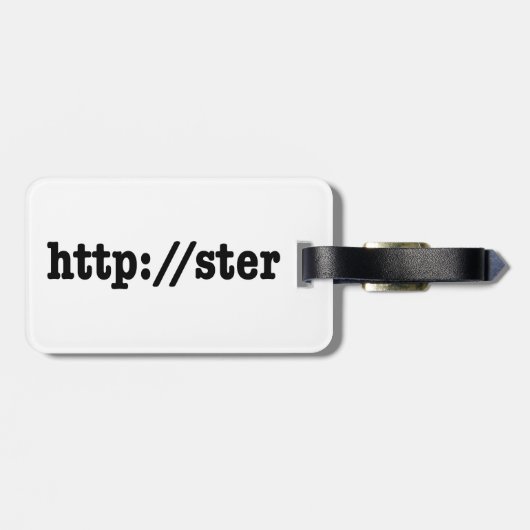 Étiquette À Bagage http://ster / code html (Dos horizontal)