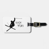 Étiquette À Bagage Huck Ouais (Ski) (Devant horizontal)