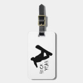 Étiquette À Bagage Huck Yeah (Snowboarding) (Devant Vertical)