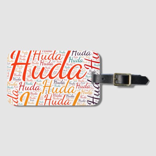 Étiquette À Bagage Huda (Devant Horizontal)