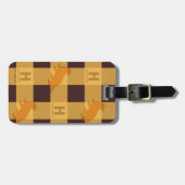 Étiquette À Bagage HUFFLEPUFF™ Check Plaid Motif (Devant horizontal)