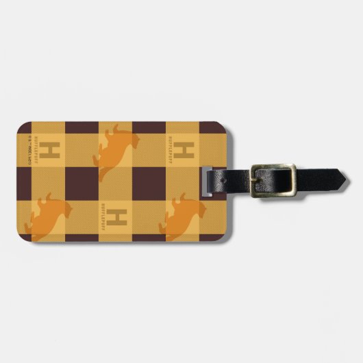 Étiquette À Bagage HUFFLEPUFF™ Check Plaid Motif (Devant horizontal)