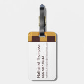 Étiquette À Bagage HUFFLEPUFF™ Check Plaid Motif (Dos Vertical)