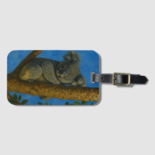 Étiquette À Bagage Hugger d'arbre - Koala dans la canopée (Devant Horizontal)