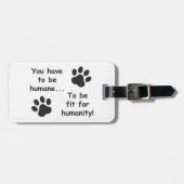 Étiquette À Bagage Humane pour l'humanité (Devant horizontal)
