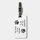 Étiquette À Bagage Humane pour l'humanité (Devant Vertical)