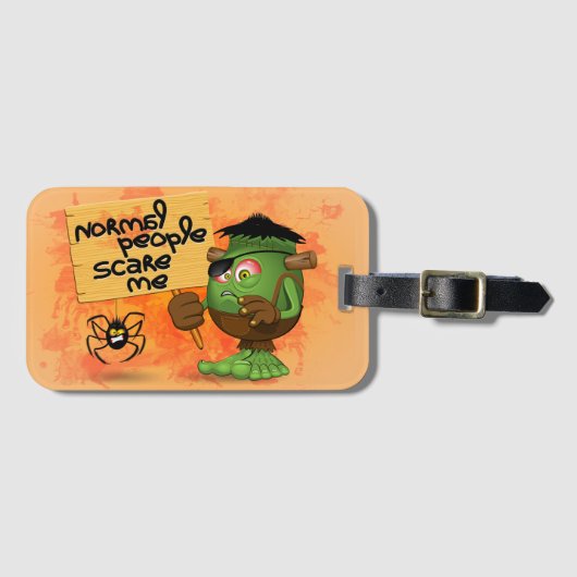 Étiquette À Bagage Humorous Frankenstein (Devant Horizontal)