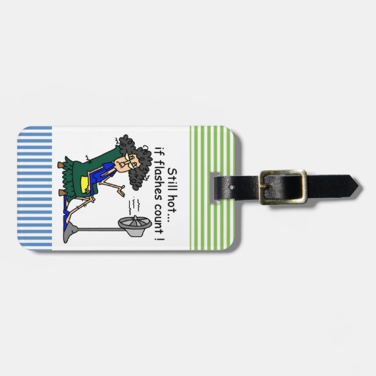 Étiquette À Bagage Humour de bouffée de chaleur (Devant horizontal)