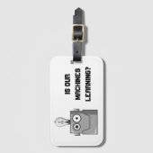 Étiquette À Bagage Humour de la technologie d'apprentissage automatiq (Devant Vertical)