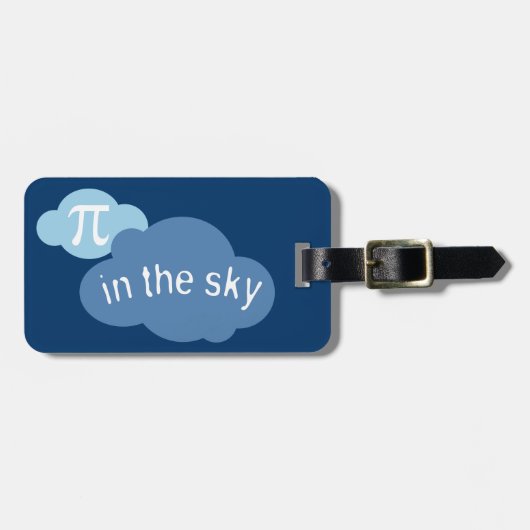 Étiquette À Bagage Humour pi de maths dans le ciel ! (Devant horizontal)