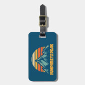 Étiquette À Bagage Humphreys Peak Arizona Retro Turquoise (Devant Vertical)