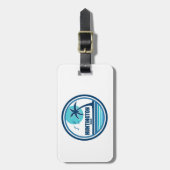 Étiquette À Bagage Huntington Beach Caroline du Sud Palm Tree Birds (Devant Vertical)