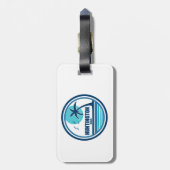 Étiquette À Bagage Huntington Beach Caroline du Sud Palm Tree Birds (Dos Vertical)