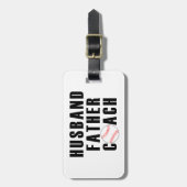 Étiquette À Bagage Husband Father Coach Baseball Dad Quote (Devant Vertical)