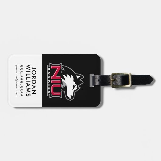 Étiquette À Bagage Huskies (Devant horizontal)