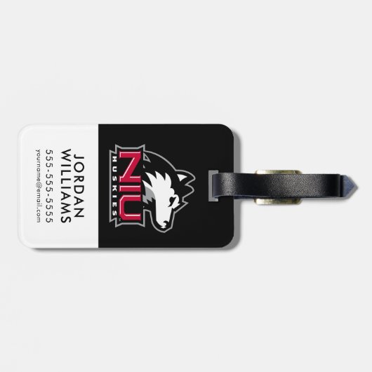 Étiquette À Bagage Huskies (Dos horizontal)