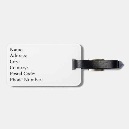 Étiquette À Bagage Husky dans la neige (Dos horizontal)