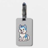 Étiquette À Bagage Husky Howlers Husky Dog Power Logo Art (Dos Vertical)