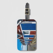 Étiquette À Bagage Huttes 3 de plage (Devant Vertical)