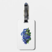 Étiquette À Bagage Hydrangea bleu foncé Lace Cap (Dos Vertical)