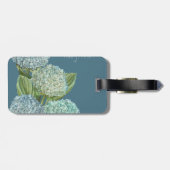 Étiquette À Bagage Hydrangée bleue (Dos horizontal)
