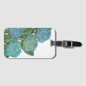 Étiquette À Bagage Hydrangée bleue (Devant Horizontal)