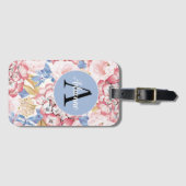 Étiquette À Bagage Hydrangée rose bleu foncé (Devant Horizontal)