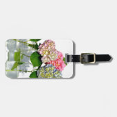 Étiquette À Bagage hydrangées et jarre de mason (Devant horizontal)