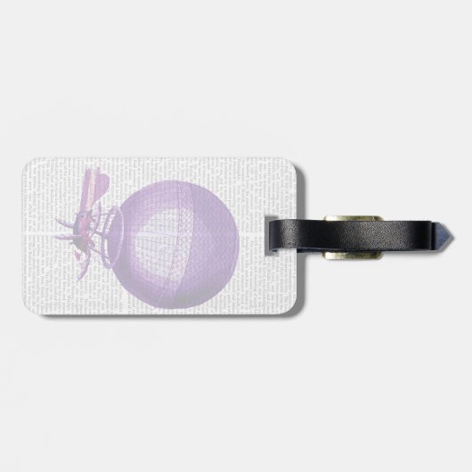 Étiquette À Bagage Hydrogène Blanchard (Violet) Ballons à air chaud (Dos horizontal)