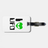 Étiquette À Bagage I Alien Heart UFO (Dos horizontal)