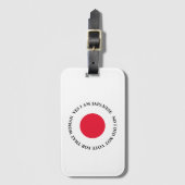 Étiquette À Bagage I AM JAPANESE (white) (Devant Vertical)