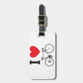 Étiquette À Bagage I bicyclette de coeur (Devant Vertical)