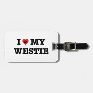 Étiquette À Bagage I coeur mon Westie
